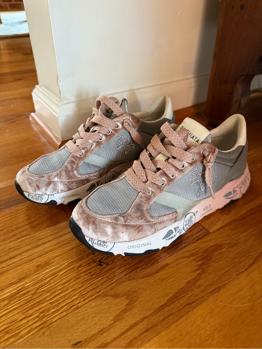 Premiata Women’s Sneakers Pink Velvet